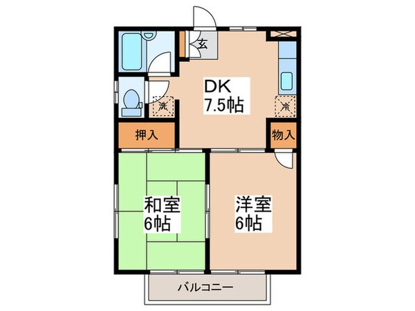 ヒルトップテラスＡ棟の物件間取画像